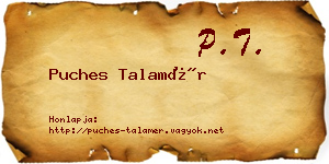 Puches Talamér névjegykártya